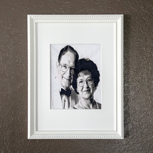 Custom Embroidered Framed Portrait